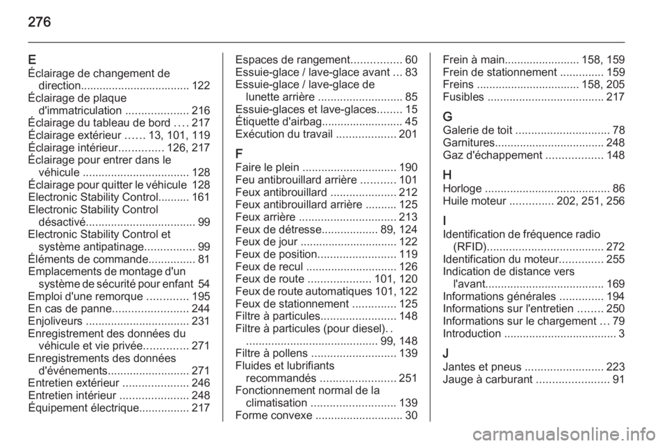 OPEL CORSA 2015.75 Manuel dutilisation (in French) 276
EÉclairage de changement de direction................................... 122
Éclairage de plaque d'immatriculation ....................216
Éclairage du tableau de bord ....217
Éclairage OPEL CORSA 2015.75 Manuel dutilisation (in French) 276
EÉclairage de changement de direction................................... 122
Éclairage de plaque d'immatriculation ....................216
Éclairage du tableau de bord ....217
Éclairage