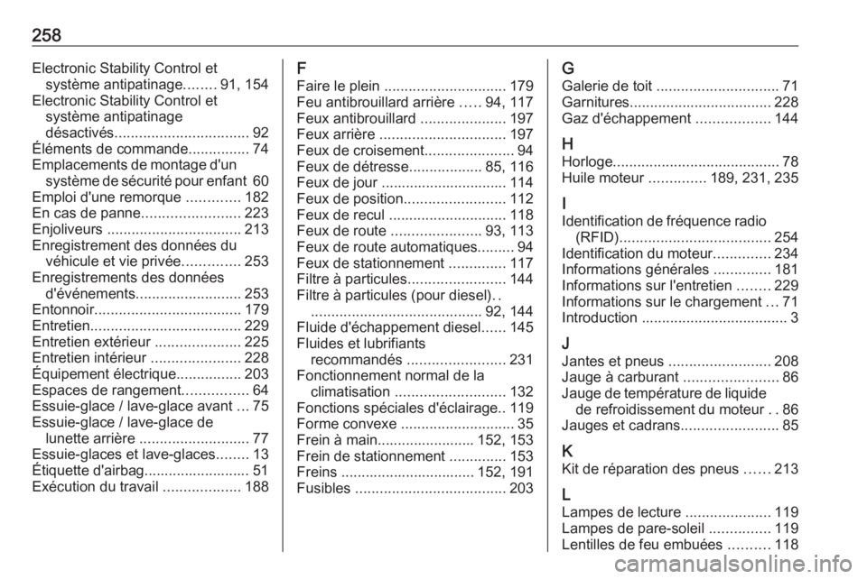 OPEL CROSSLAND X 2017.75 Manuel dutilisation (in French) 258Electronic Stability Control etsystème antipatinage ........91, 154
Electronic Stability Control et système antipatinage
désactivés ................................. 92
Éléments de commande . OPEL CROSSLAND X 2017.75 Manuel dutilisation (in French) 258Electronic Stability Control etsystème antipatinage ........91, 154
Electronic Stability Control et système antipatinage
désactivés ................................. 92
Éléments de commande .