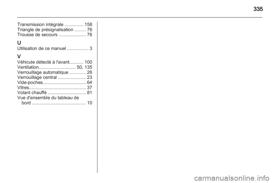 OPEL INSIGNIA 2013  Manuel dutilisation (in French) 