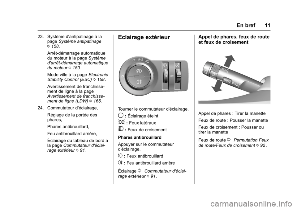OPEL KARL 2016 Manuel dutilisation (in French) OPEL Karl Owner Manual (GMK-Localizing-EU LHD-9231167) - 2016 - crc -
9/10/15
En bref 11
23. Système d'antipatinage à lapage Système antipatinage
0 158
ii.
Arrêt-démarrage automatique
du mote OPEL KARL 2016 Manuel dutilisation (in French) OPEL Karl Owner Manual (GMK-Localizing-EU LHD-9231167) - 2016 - crc -
9/10/15
En bref 11
23. Système d'antipatinage à lapage Système antipatinage
0 158
ii.
Arrêt-démarrage automatique
du mote