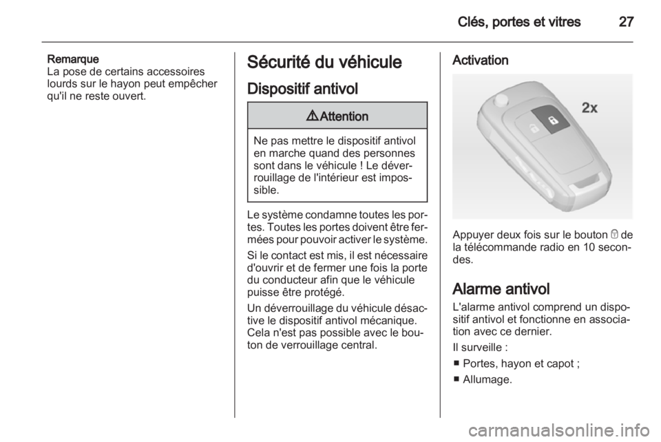 OPEL MERIVA 2011  Manuel dutilisation (in French) 