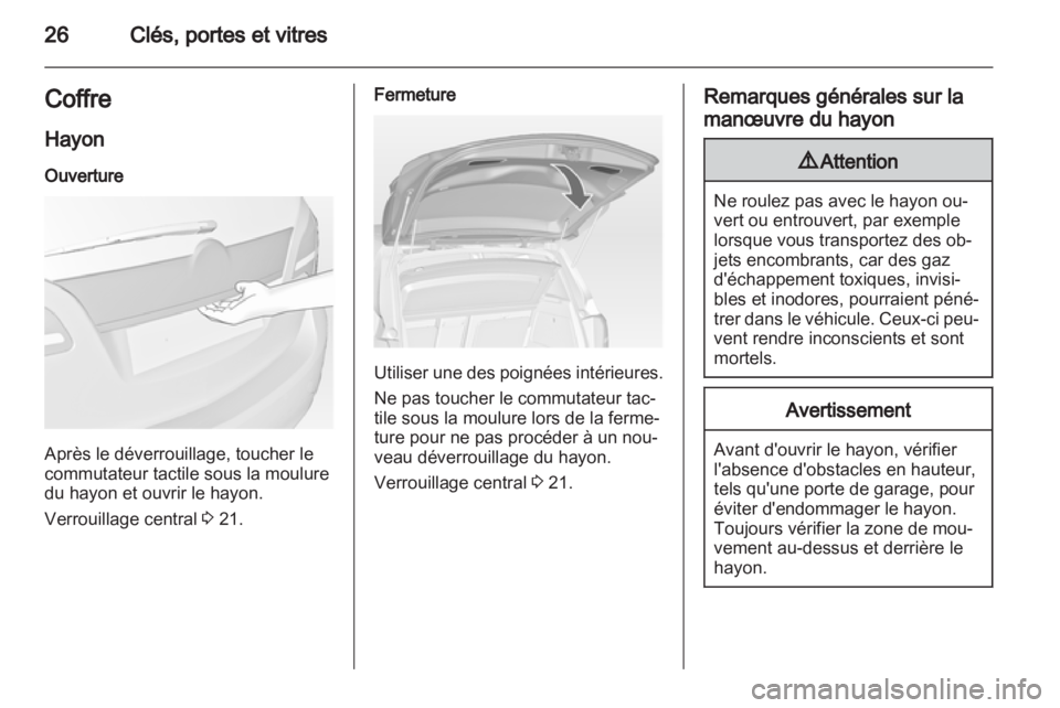 OPEL MERIVA 2011.5  Manuel dutilisation (in French) 