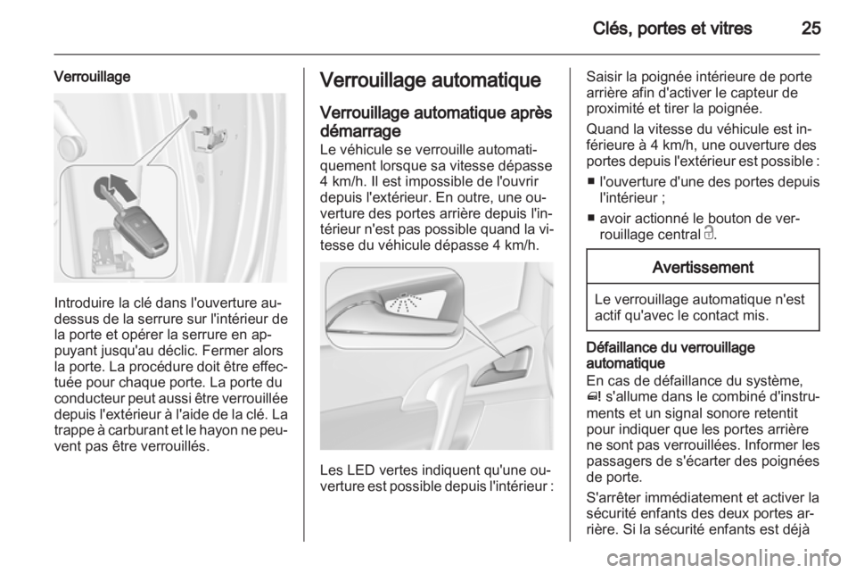 OPEL MERIVA 2012.5  Manuel dutilisation (in French) 