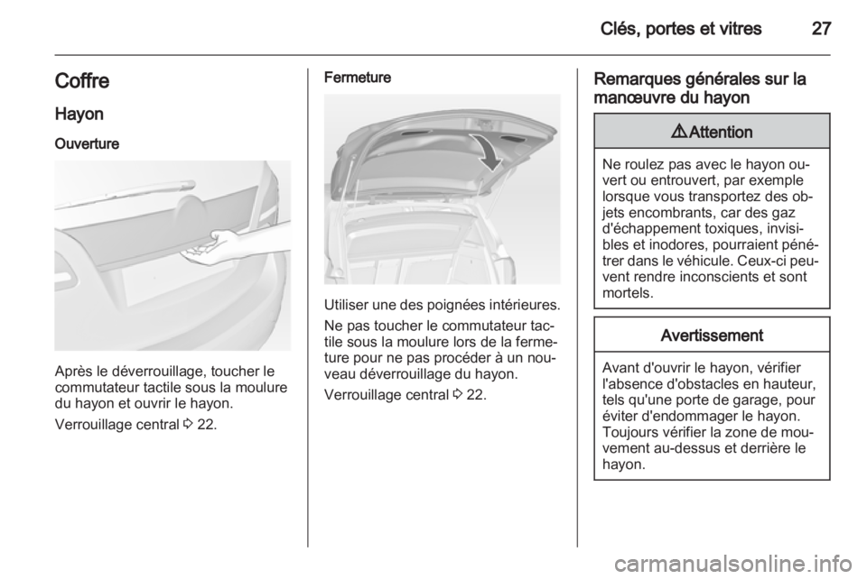 OPEL MERIVA 2012.5  Manuel dutilisation (in French) 