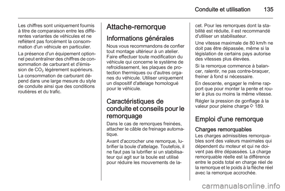 OPEL VIVARO B 2014.5 Manuel dutilisation (in French) Conduite et utilisation135
Les chiffres sont uniquement fournis
à titre de comparaison entre les diffé‐
rentes variantes de véhicules et ne
reflètent pas forcément la consom‐
mation d'un OPEL VIVARO B 2014.5 Manuel dutilisation (in French) Conduite et utilisation135
Les chiffres sont uniquement fournis
à titre de comparaison entre les diffé‐
rentes variantes de véhicules et ne
reflètent pas forcément la consom‐
mation d'un