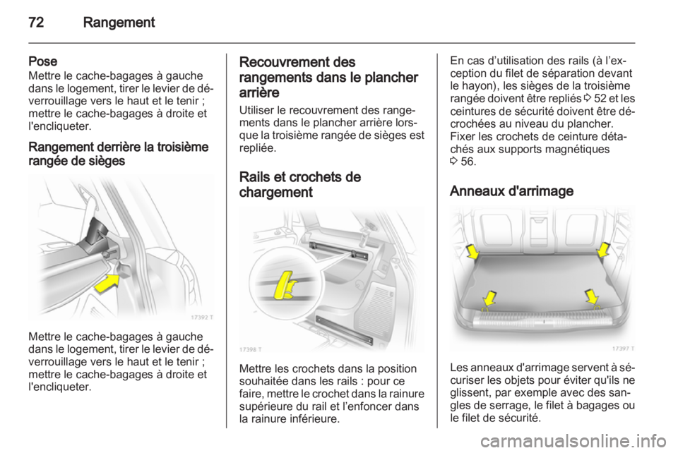 OPEL ZAFIRA 2010.5 Manuel dutilisation (in French) OPEL ZAFIRA 2010.5 Manuel dutilisation (in French)