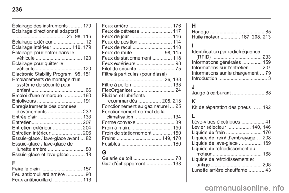 OPEL ZAFIRA 2011.5  Manuel dutilisation (in French) 