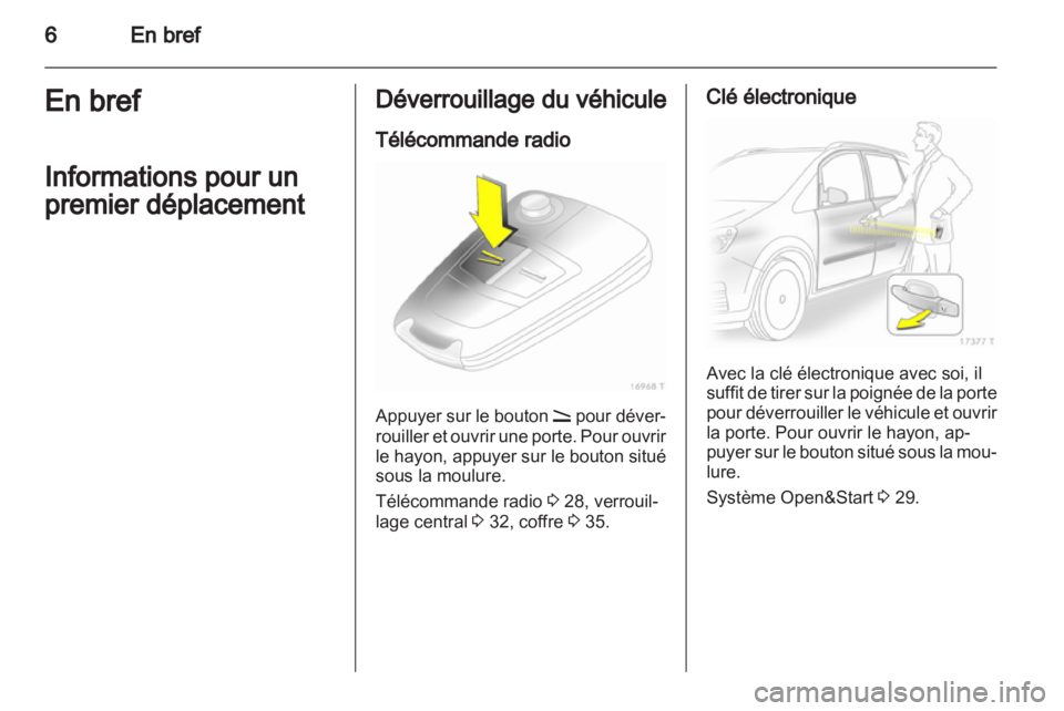 OPEL ZAFIRA 2011.5  Manuel dutilisation (in French) 