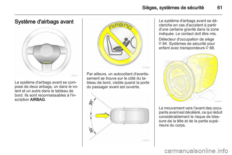 OPEL ZAFIRA 2011.5  Manuel dutilisation (in French) 