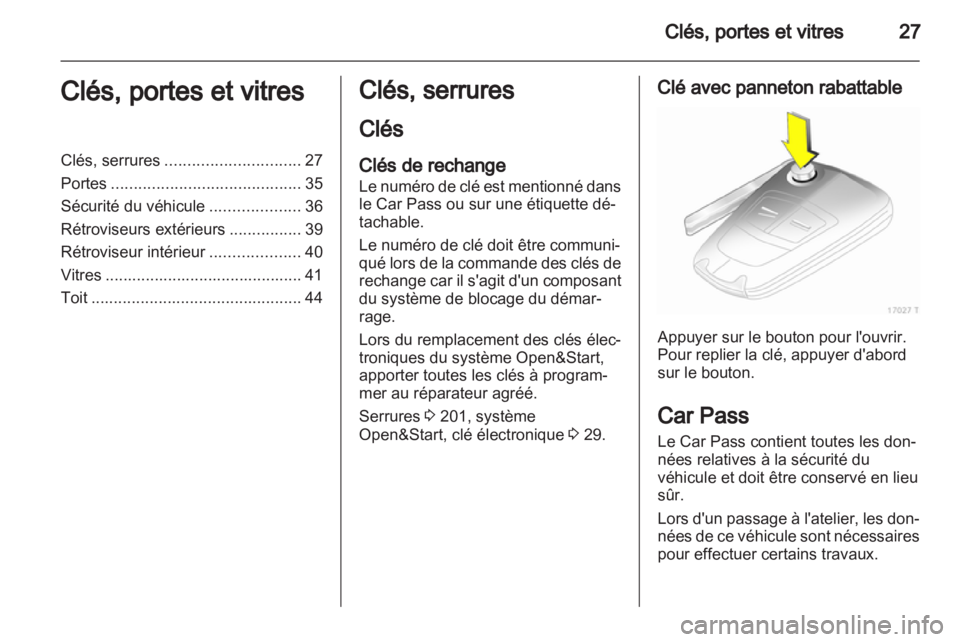 OPEL ZAFIRA 2012 Manuel dutilisation (in French) OPEL ZAFIRA 2012 Manuel dutilisation (in French)