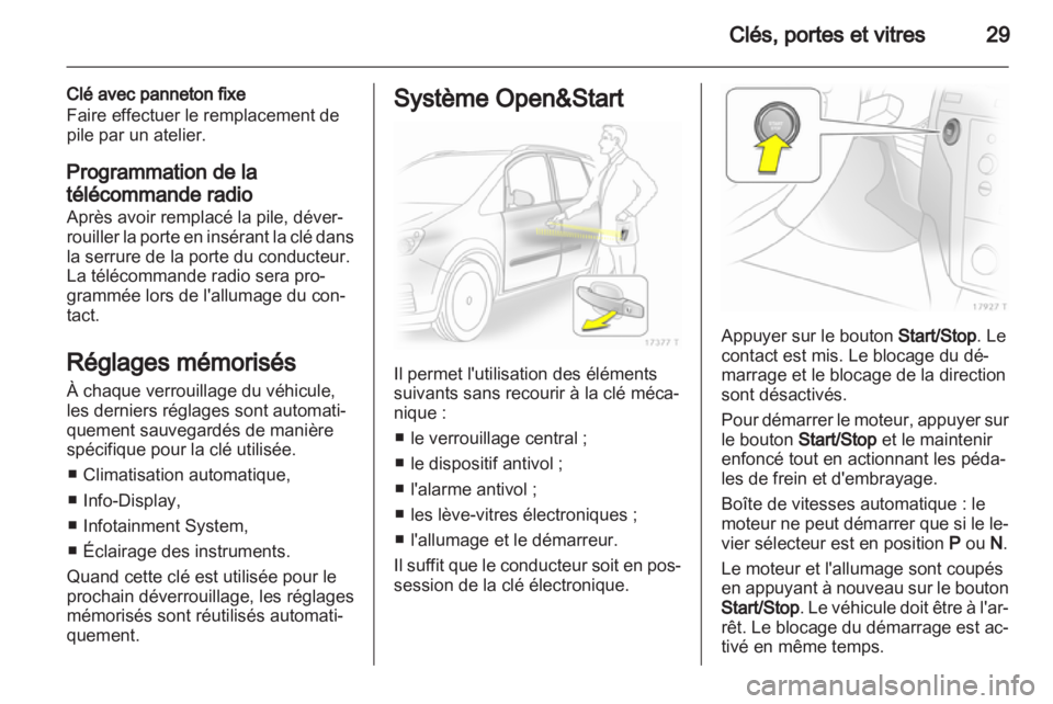 OPEL ZAFIRA 2013 Manuel dutilisation (in French) OPEL ZAFIRA 2013 Manuel dutilisation (in French)