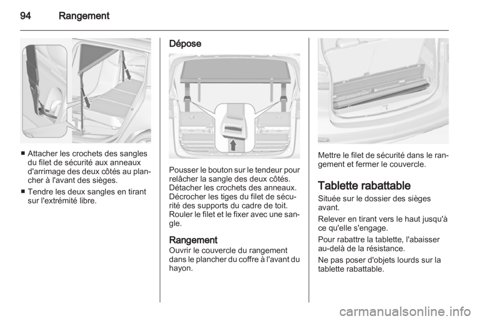 OPEL ZAFIRA TOURER 2013  Manuel dutilisation (in French) 