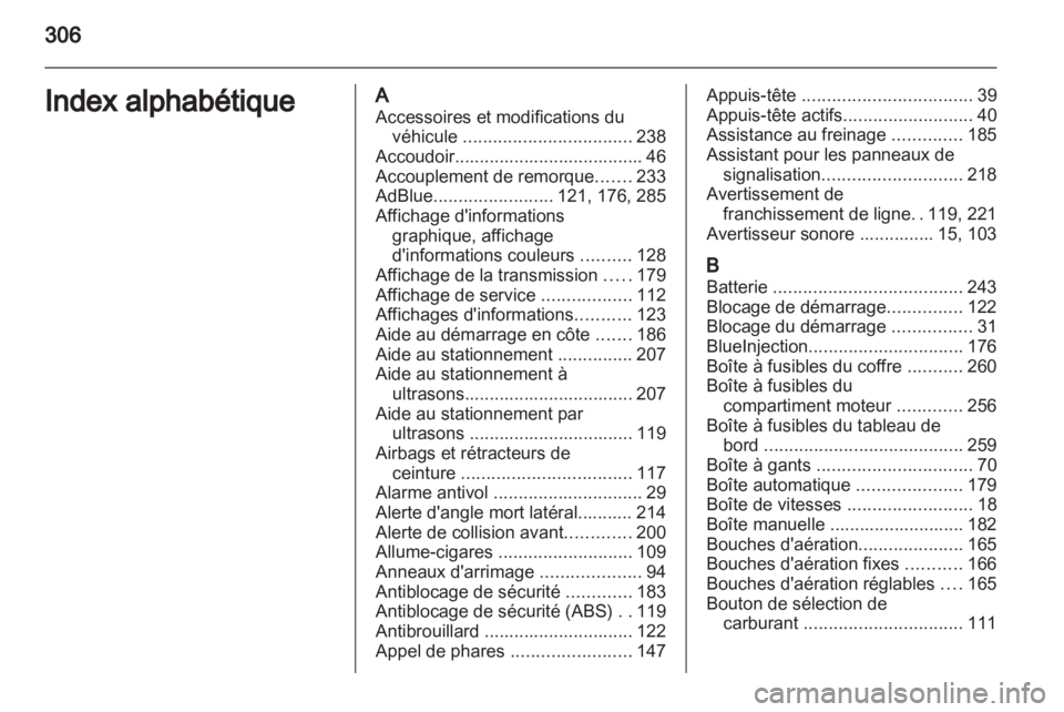 OPEL ZAFIRA TOURER 2013.5  Manuel dutilisation (in French)  OPEL ZAFIRA TOURER 2013.5  Manuel dutilisation (in French)