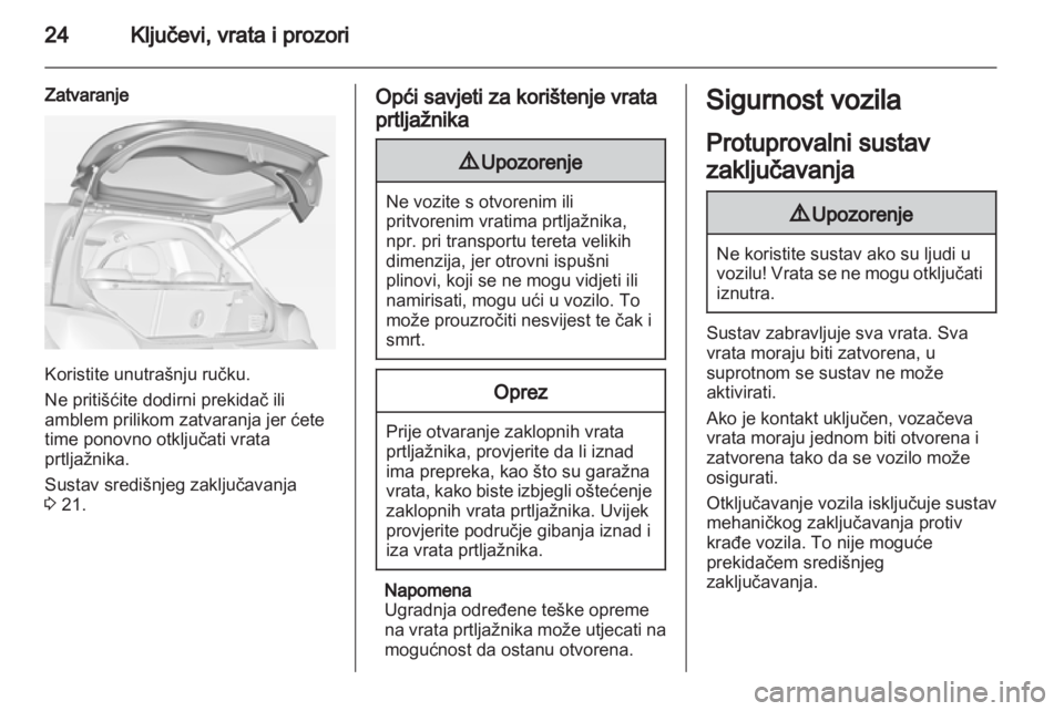 OPEL ADAM 2013.5  Priručnik za vlasnika (in Croatian) 