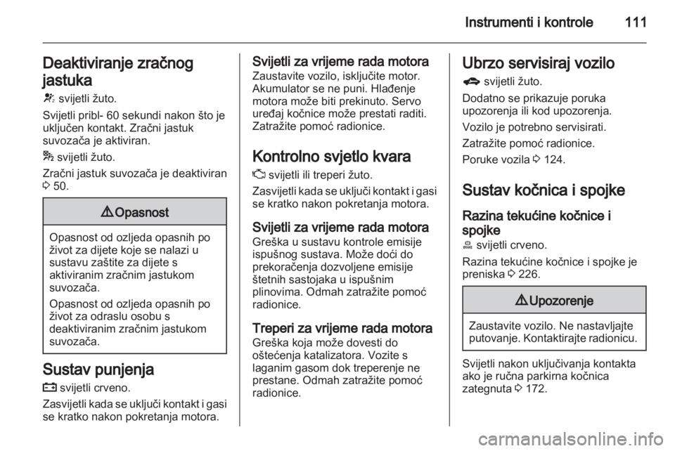 OPEL ASTRA J 2013  Priručnik za vlasnika (in Croatian) 