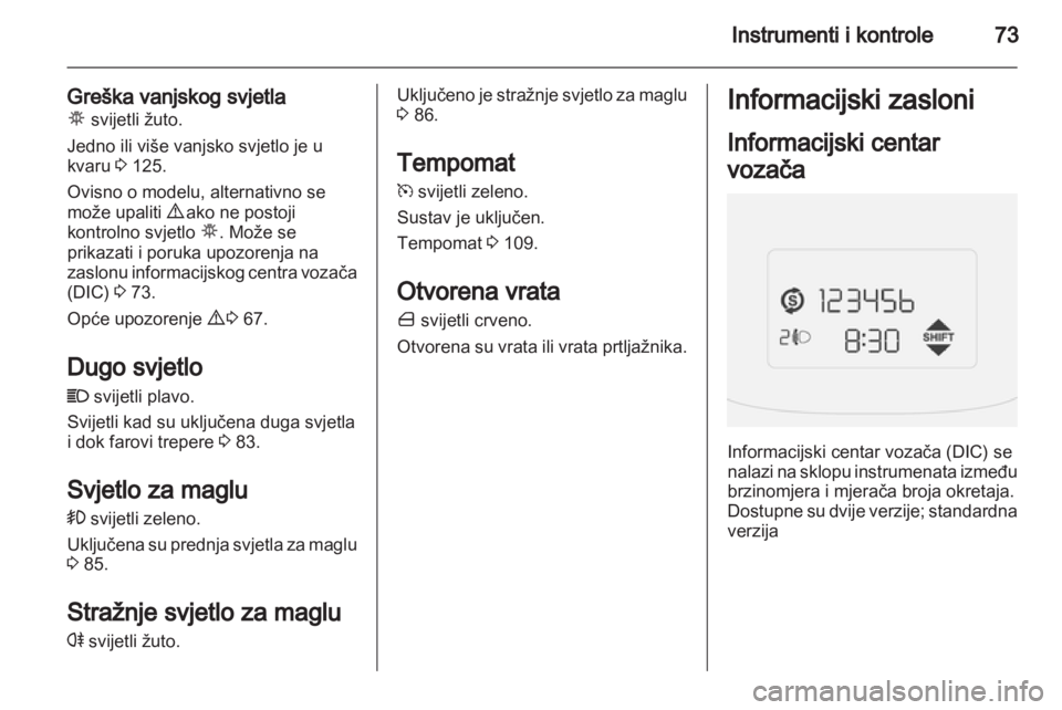OPEL COMBO D 2013  Priručnik za vlasnika (in Croatian) 