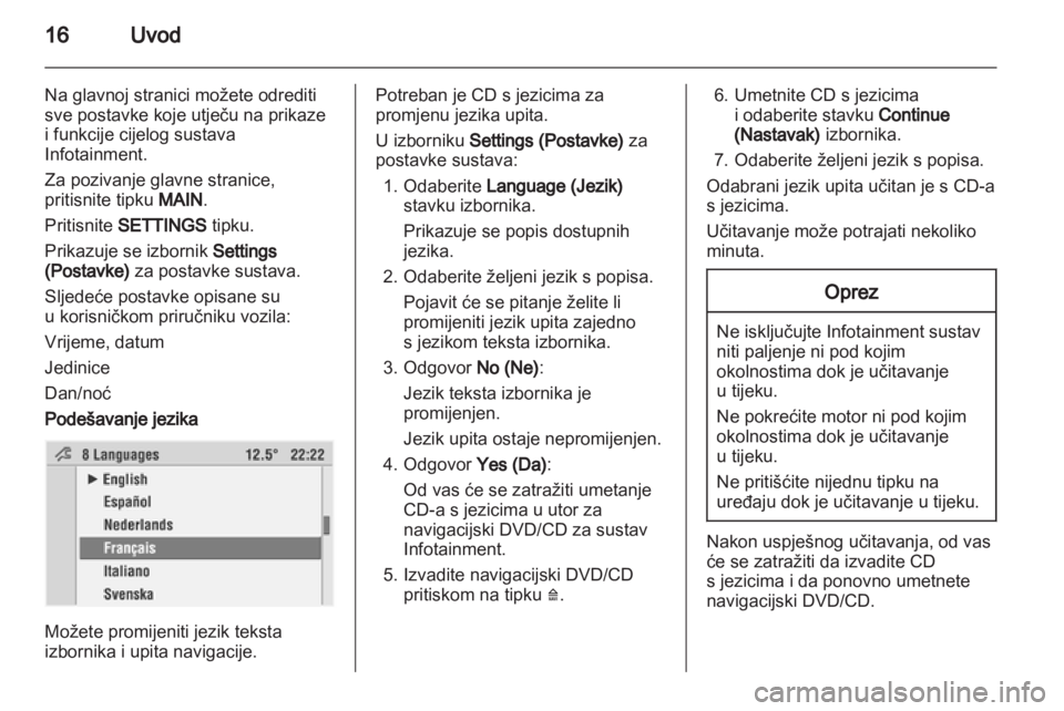 OPEL CORSA 2010.5  Priručnik za Infotainment (in Croatian) 