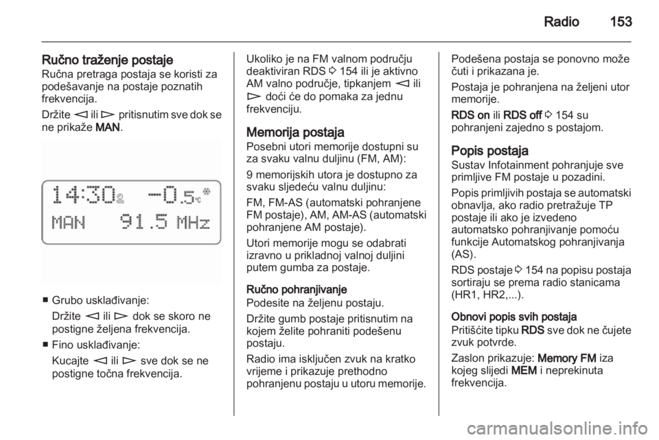 OPEL CORSA 2010.5  Priručnik za Infotainment (in Croatian) 