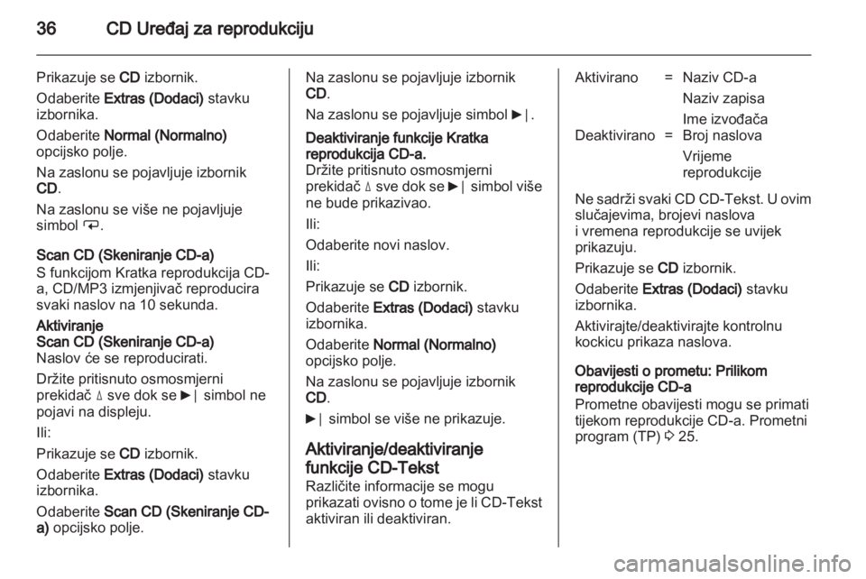 OPEL CORSA 2010.5  Priručnik za Infotainment (in Croatian) 