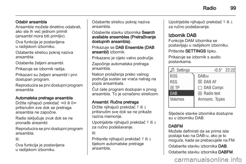 OPEL CORSA 2010.5  Priručnik za Infotainment (in Croatian) 
