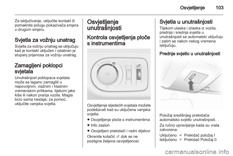 OPEL CORSA 2013  Priručnik za vlasnika (in Croatian) 