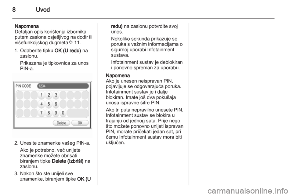 OPEL CORSA 2013.5  Priručnik za Infotainment (in Croatian) 