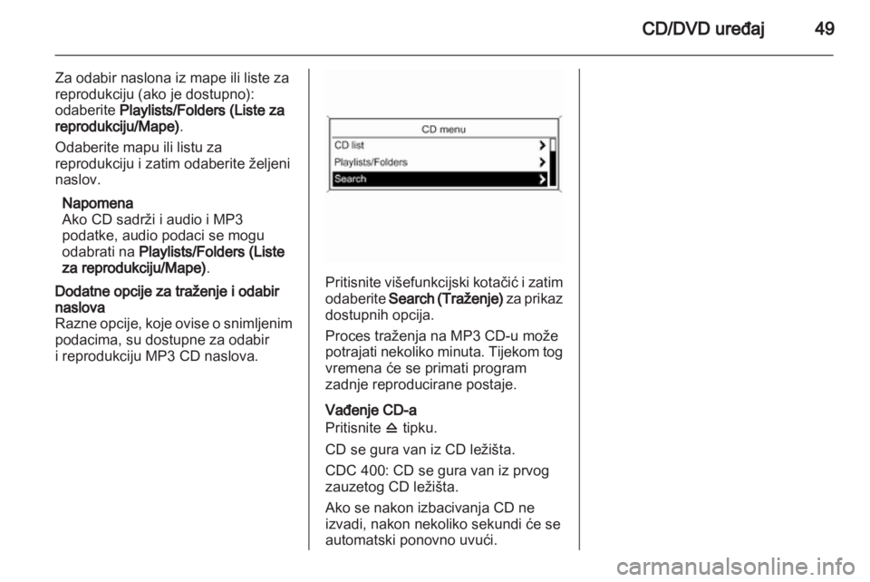 OPEL INSIGNIA 2010.5  Priručnik za Infotainment (in Croatian) 