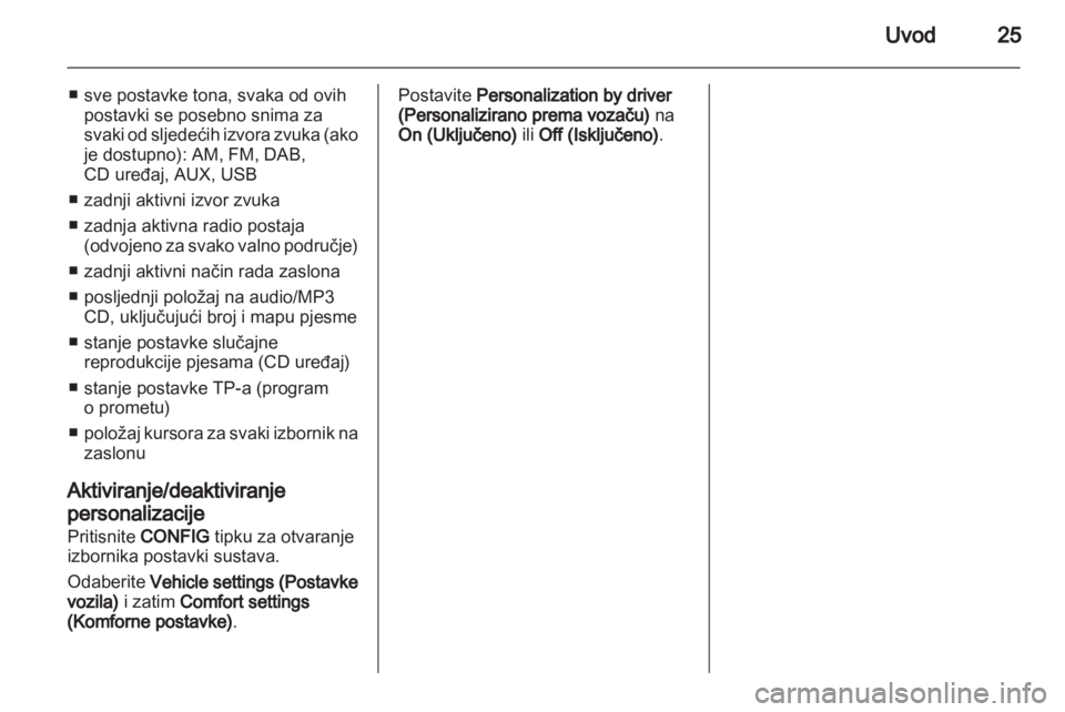 OPEL INSIGNIA 2011  Priručnik za Infotainment (in Croatian) 