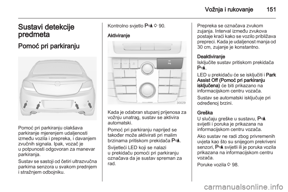 OPEL INSIGNIA 2011  Priručnik za vlasnika (in Croatian) 