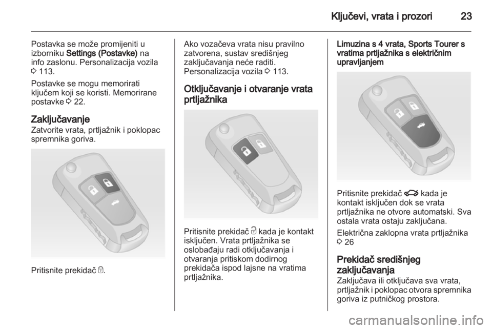 OPEL INSIGNIA 2013  Priručnik za vlasnika (in Croatian) 