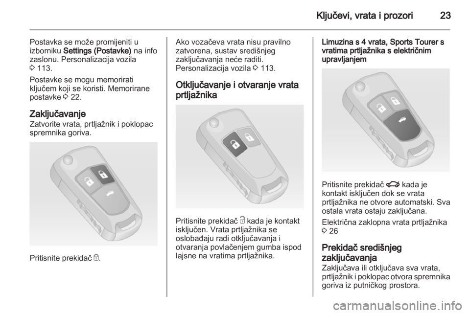 OPEL INSIGNIA 2013.5  Priručnik za vlasnika (in Croatian) 