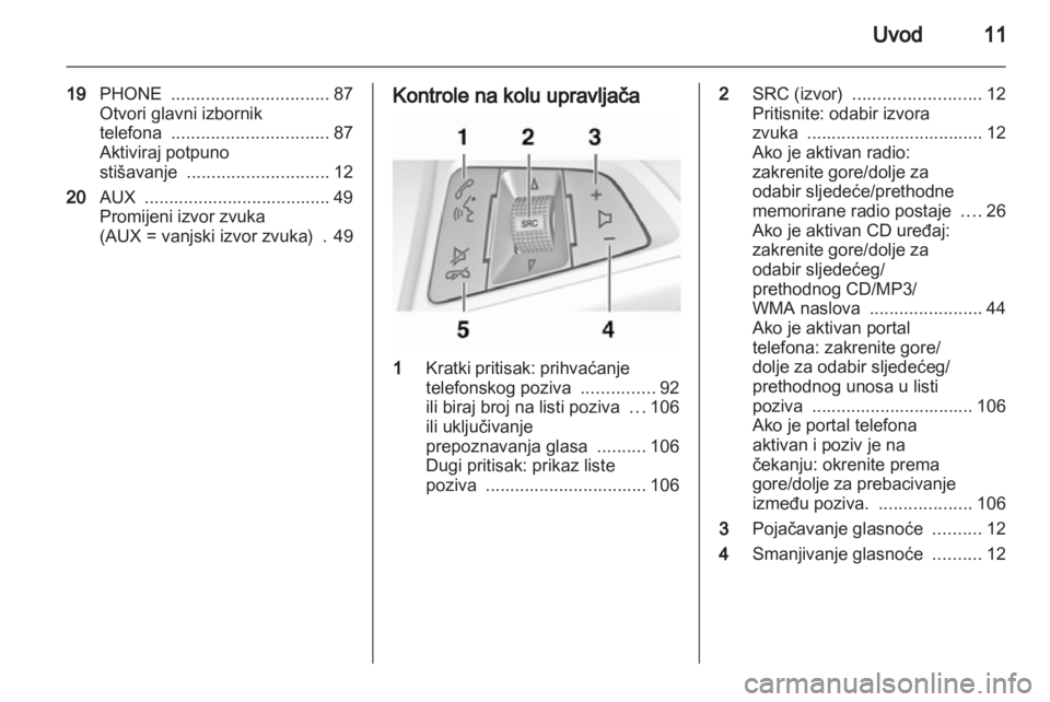 OPEL MERIVA 2011.25  Priručnik za Infotainment (in Croatian) 