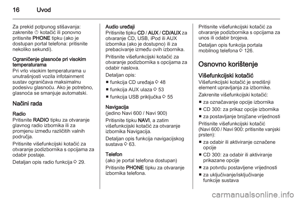 OPEL MERIVA 2013  Priručnik za Infotainment (in Croatian) 