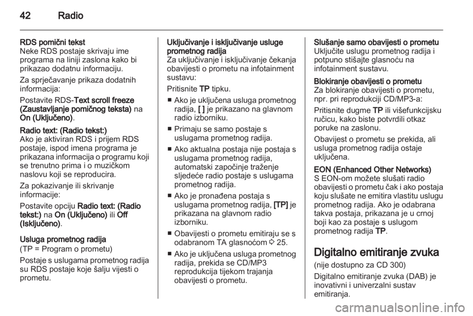 OPEL MERIVA 2013 Priručnik za Infotainment (in Croatian) OPEL MERIVA 2013 Priručnik za Infotainment (in Croatian)