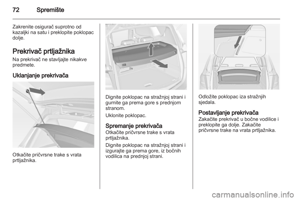 OPEL MERIVA 2013.5  Priručnik za vlasnika (in Croatian) 