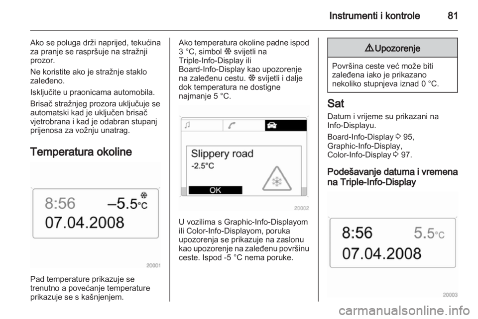 OPEL ZAFIRA 2013  Priručnik za vlasnika (in Croatian) 