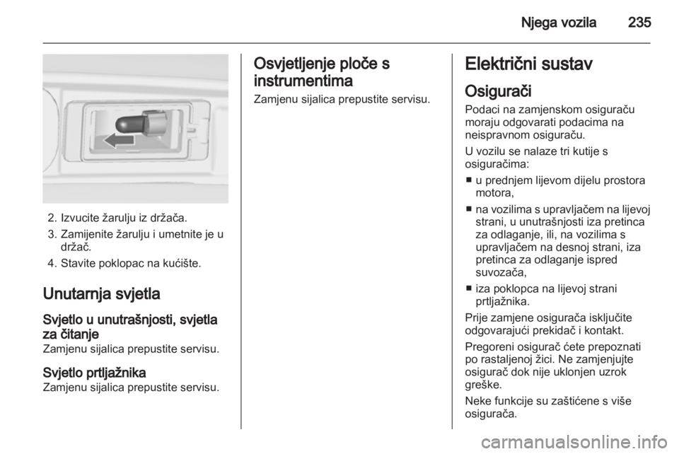OPEL ZAFIRA TOURER 2013  Priručnik za vlasnika (in Croatian) 