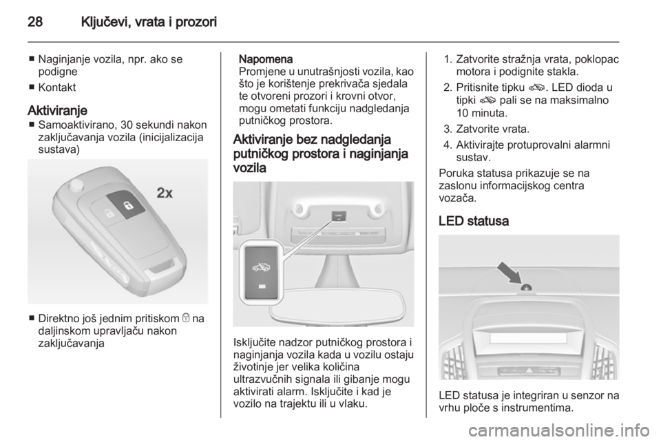 OPEL ZAFIRA TOURER 2013.5 Priručnik za vlasnika (in Croatian) OPEL ZAFIRA TOURER 2013.5 Priručnik za vlasnika (in Croatian)
