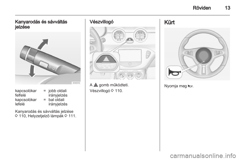 OPEL ADAM 2013.5  Kezelési útmutató (in Hungarian) 