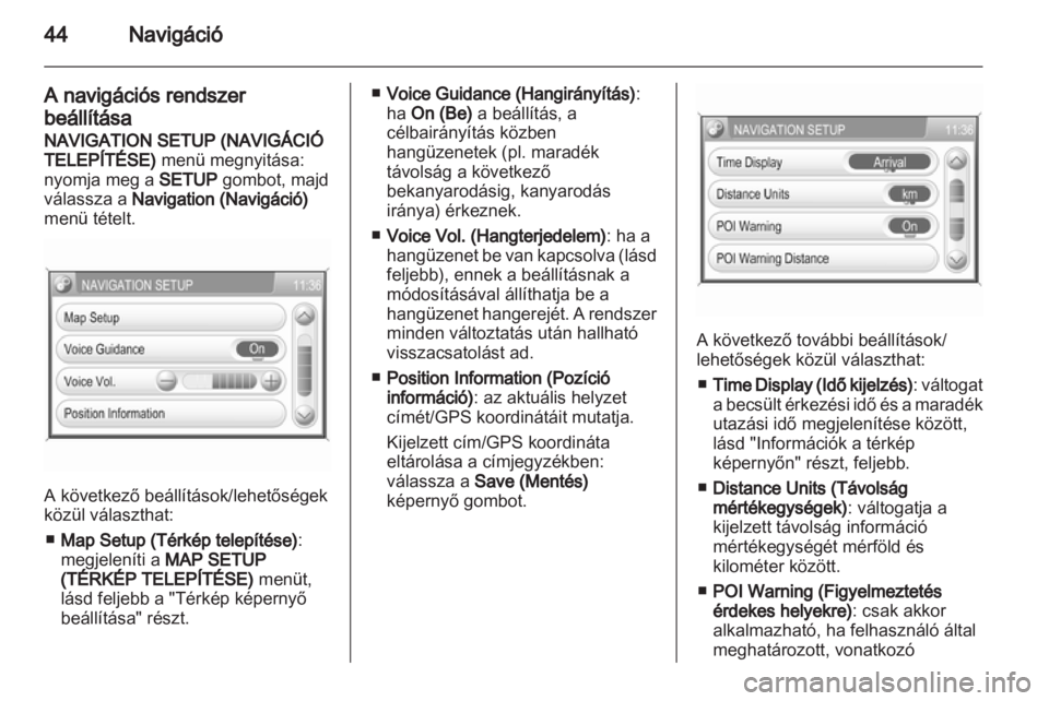 OPEL ANTARA 2012  Infotainment kézikönyv (in Hungarian) 