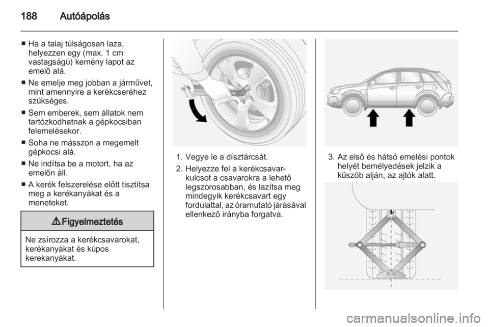 OPEL ANTARA 2012.5  Kezelési útmutató (in Hungarian) 