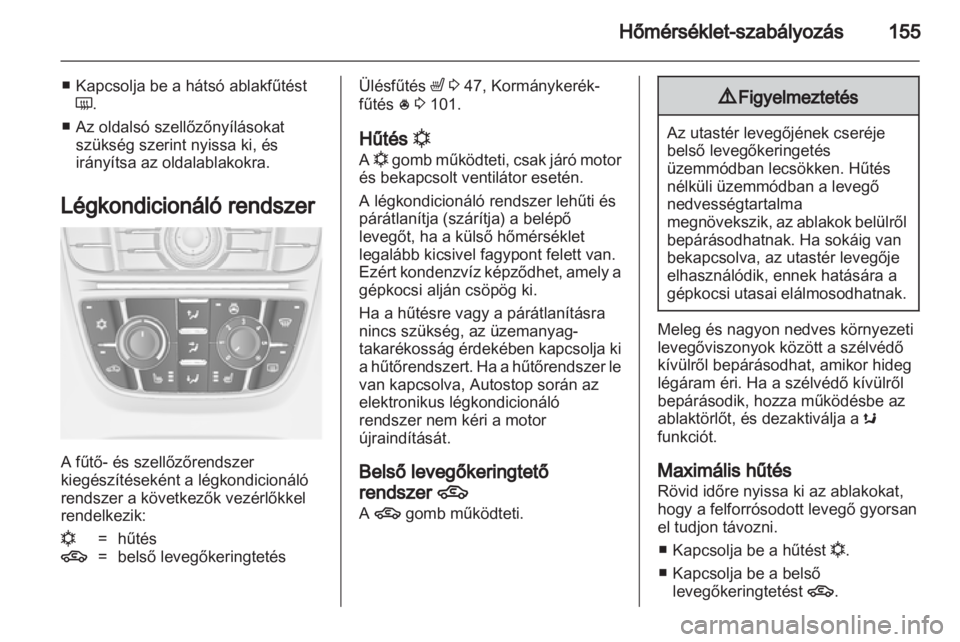 OPEL ASTRA J 2013  Kezelési útmutató (in Hungarian) 