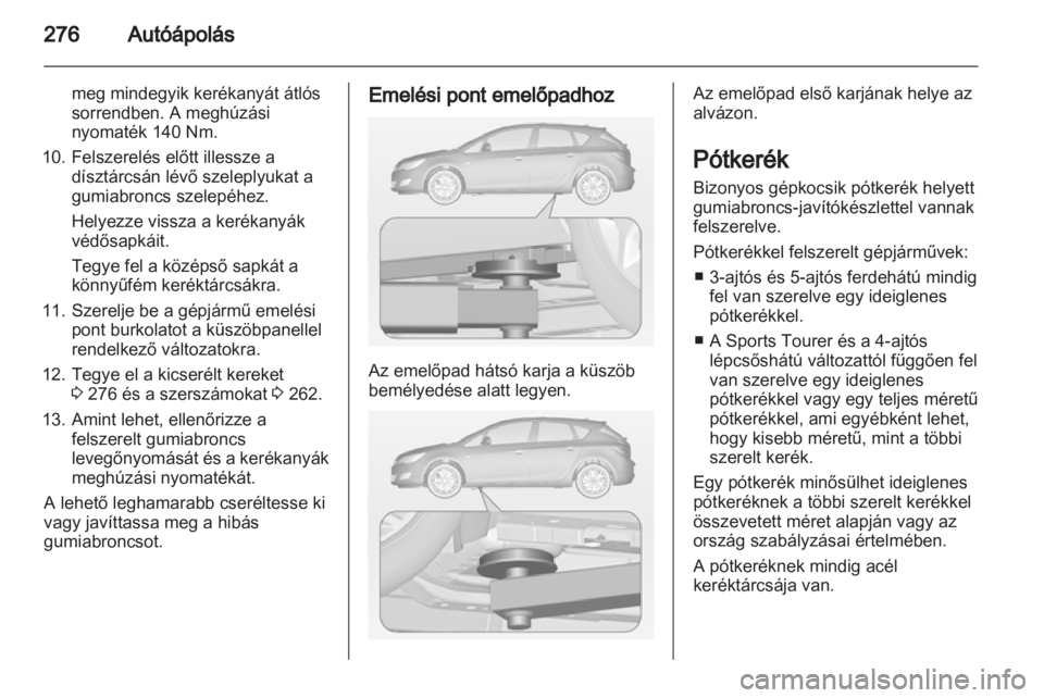 OPEL ASTRA J 2013  Kezelési útmutató (in Hungarian) 