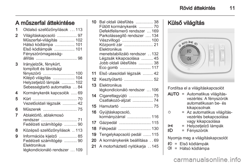 OPEL CORSA 2011.5  Kezelési útmutató (in Hungarian) 