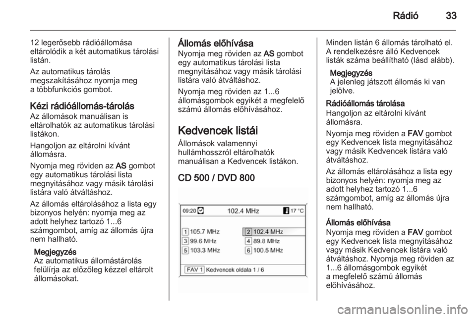 OPEL MERIVA 2011  Infotainment kézikönyv (in Hungarian) 