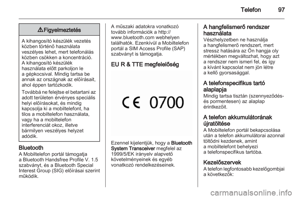 OPEL MERIVA 2011.25  Infotainment kézikönyv (in Hungarian) 