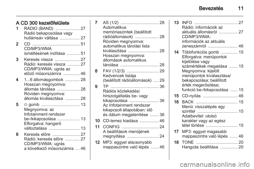OPEL MERIVA 2011.5  Infotainment kézikönyv (in Hungarian) 