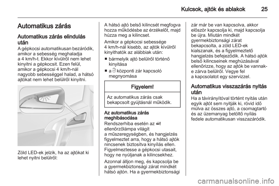 OPEL MERIVA 2012.5  Kezelési útmutató (in Hungarian) 