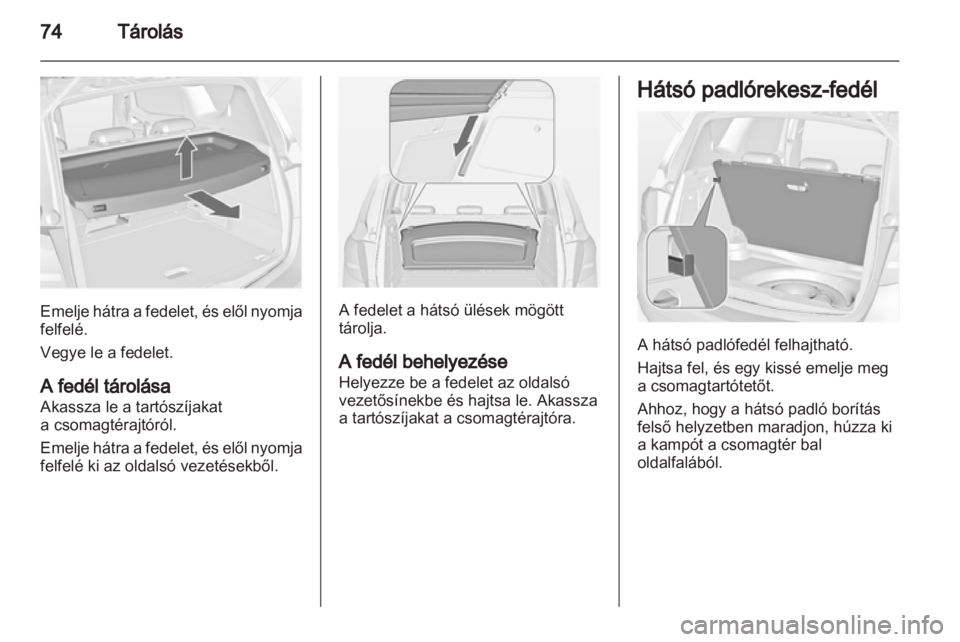 OPEL MERIVA 2012.5  Kezelési útmutató (in Hungarian) 