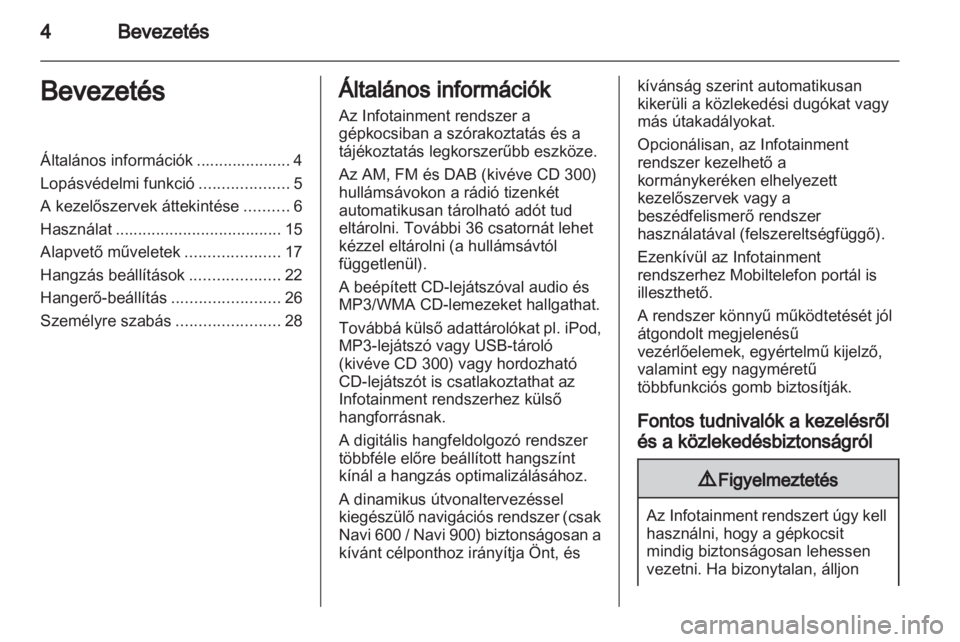 OPEL MERIVA 2013  Infotainment kézikönyv (in Hungarian) 